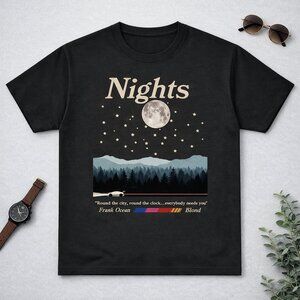 Frank Ocean Nights Blond Graphic Tee | Minimal Music Fan Shirt
